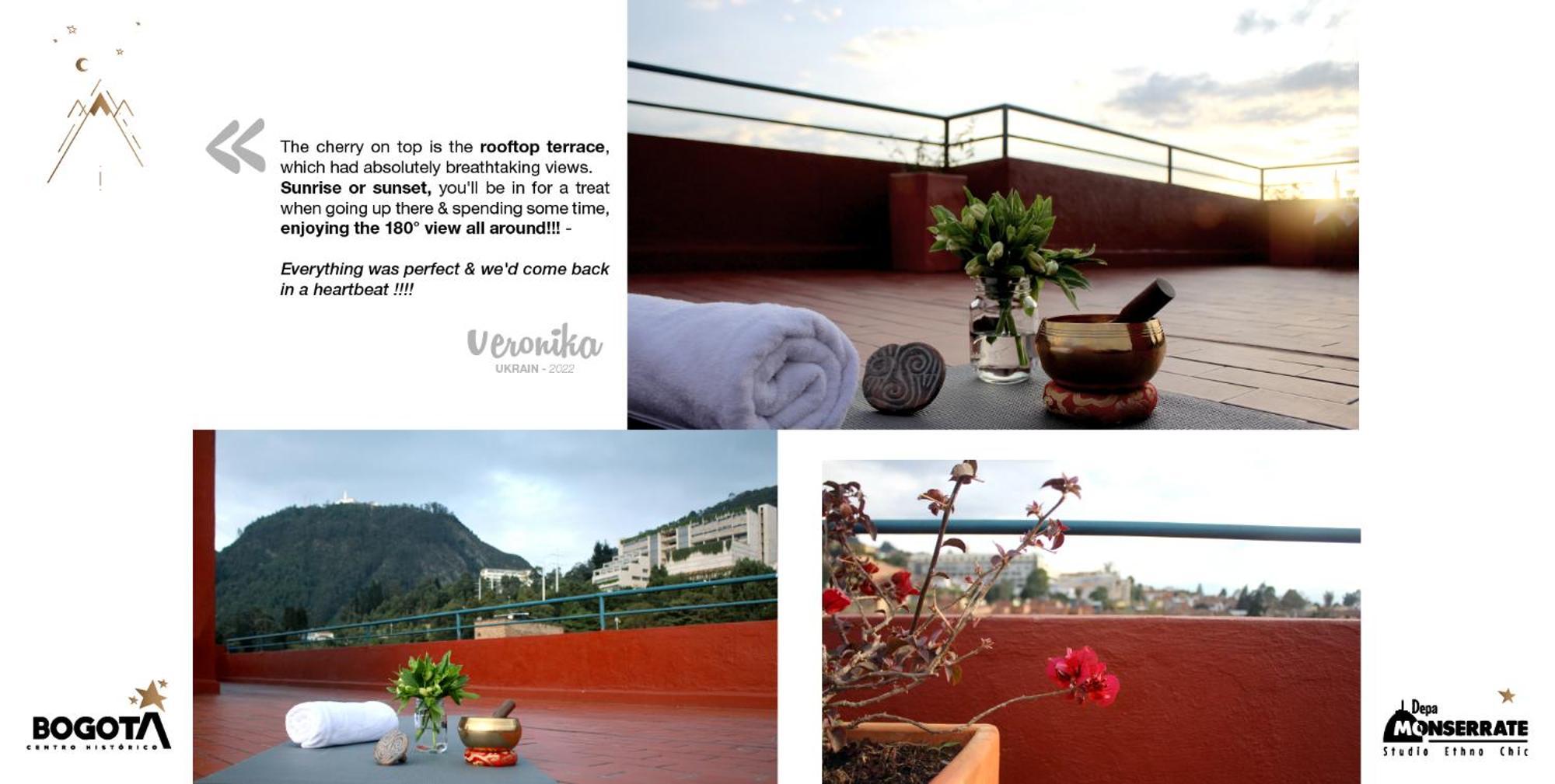 בוגוטה Depa Monserrate - Charming Historic Nest With Breathtaking Mountain Views - Apartaestudio מראה חיצוני תמונה