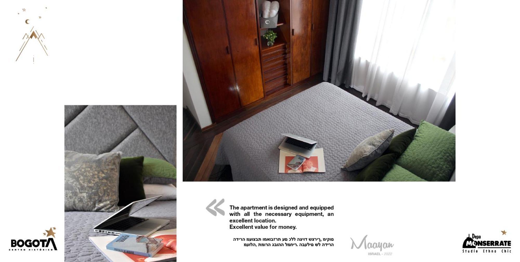בוגוטה Depa Monserrate - Charming Historic Nest With Breathtaking Mountain Views - Apartaestudio מראה חיצוני תמונה